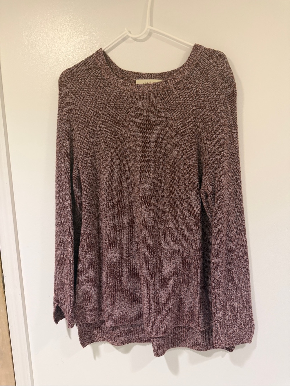 Cozy LOFT  Mauve Knit Sweater - Classic Crewneck